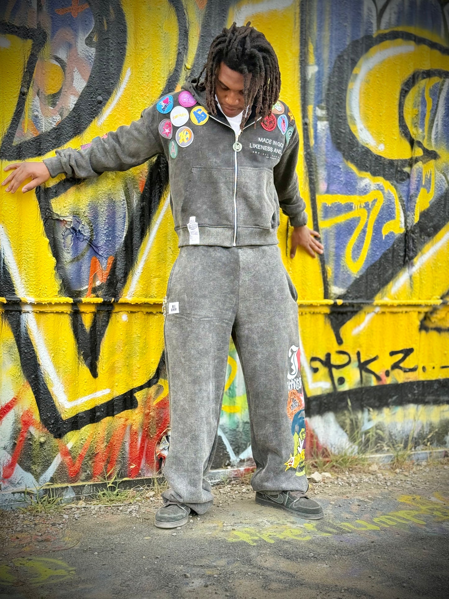 All Given Studios 'Likeness & Image' Wide-Leg Graffiti Pants – Limited Edition