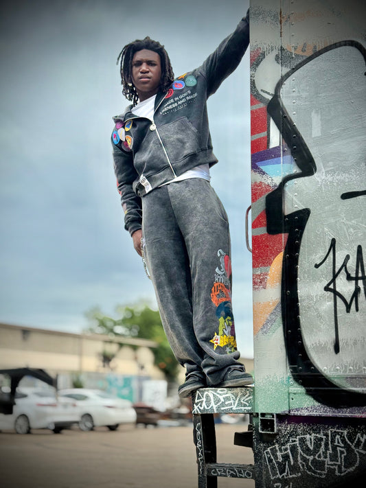 All Given Studios 'Likeness & Image' Wide-Leg Graffiti Pants – Limited Edition