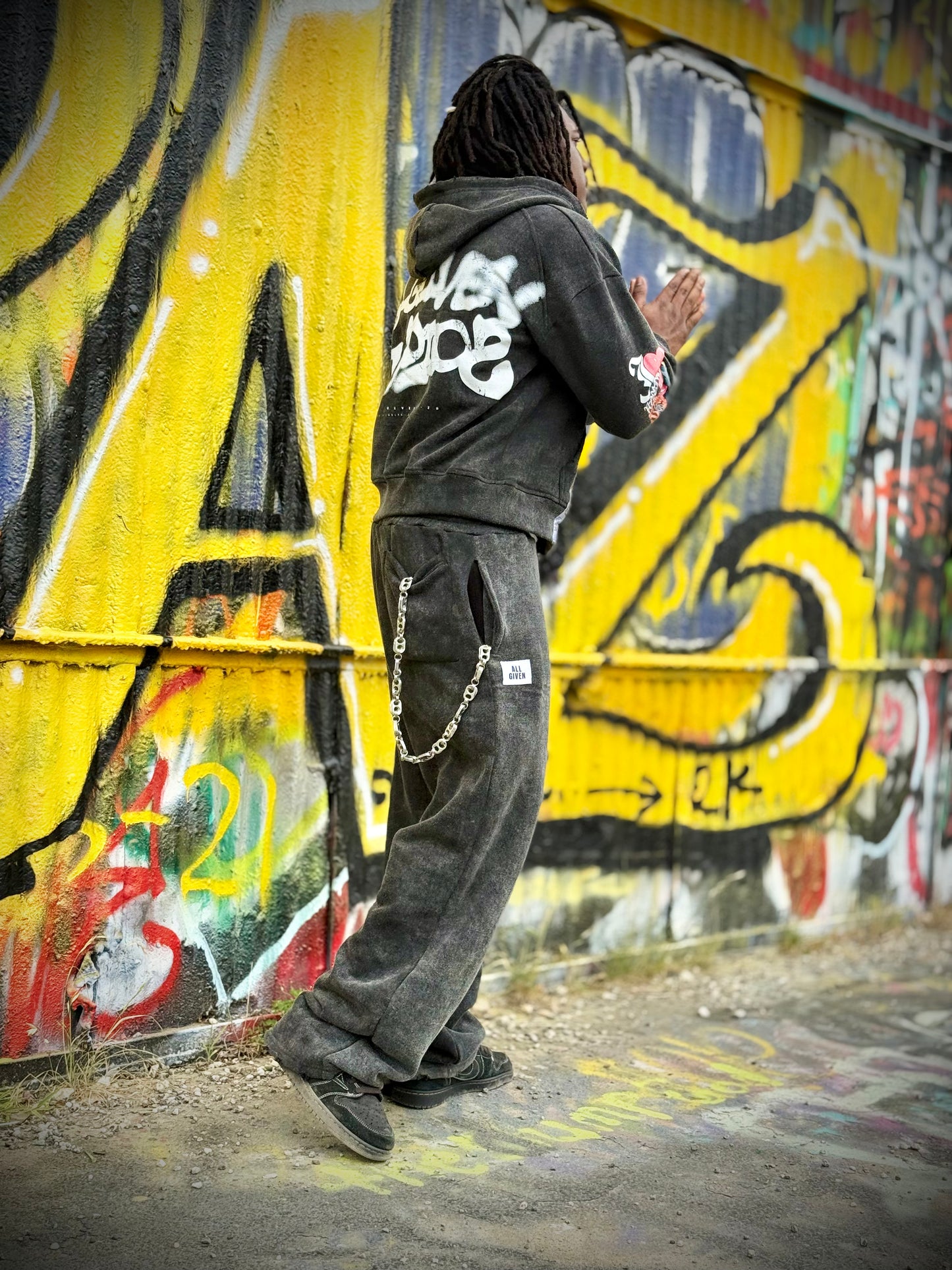 All Given Studios 'Likeness & Image' Wide-Leg Graffiti Pants – Limited Edition